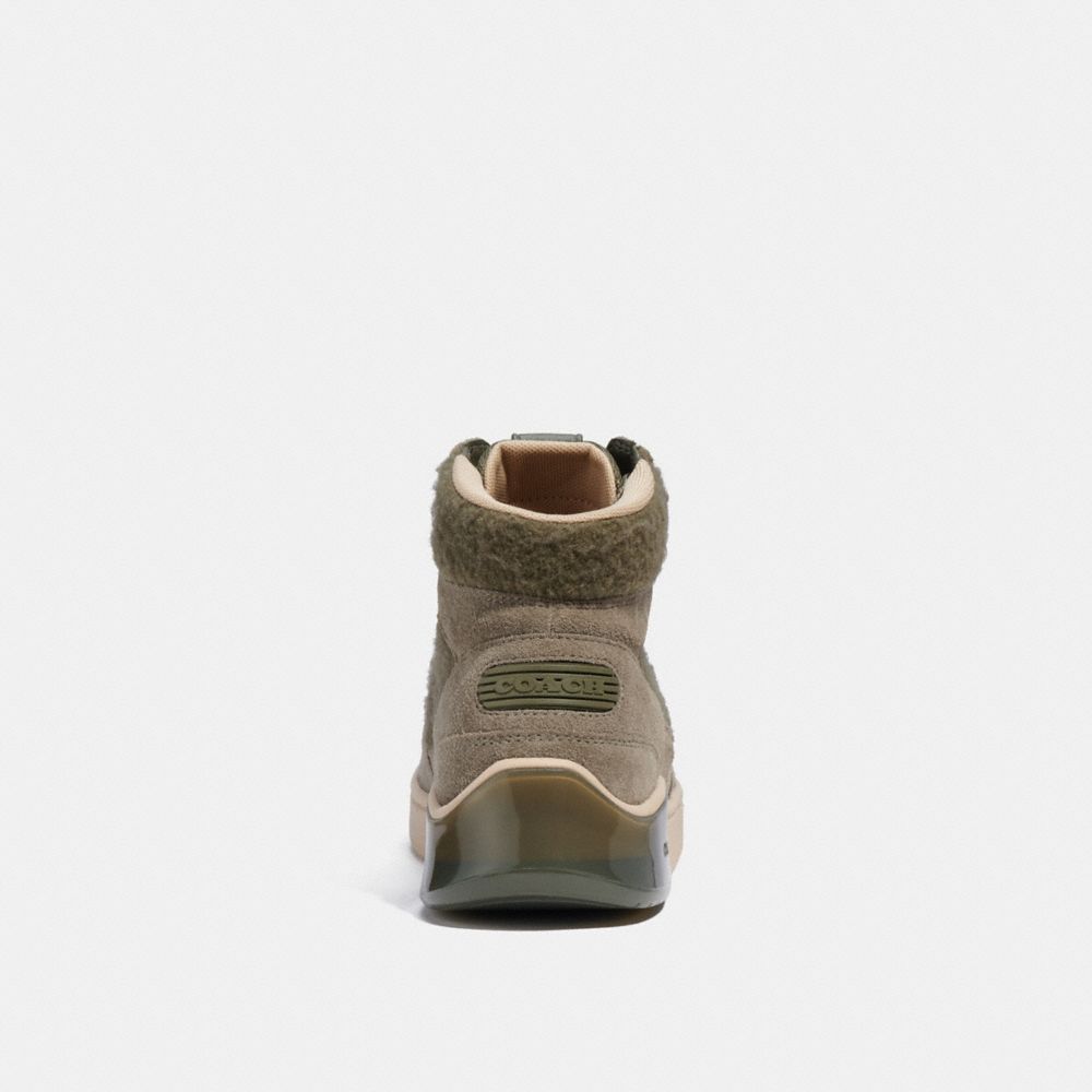 COACH®,BASKETS CITYSOLE HIGH TOP,Suède,Vert armée,Alternate View