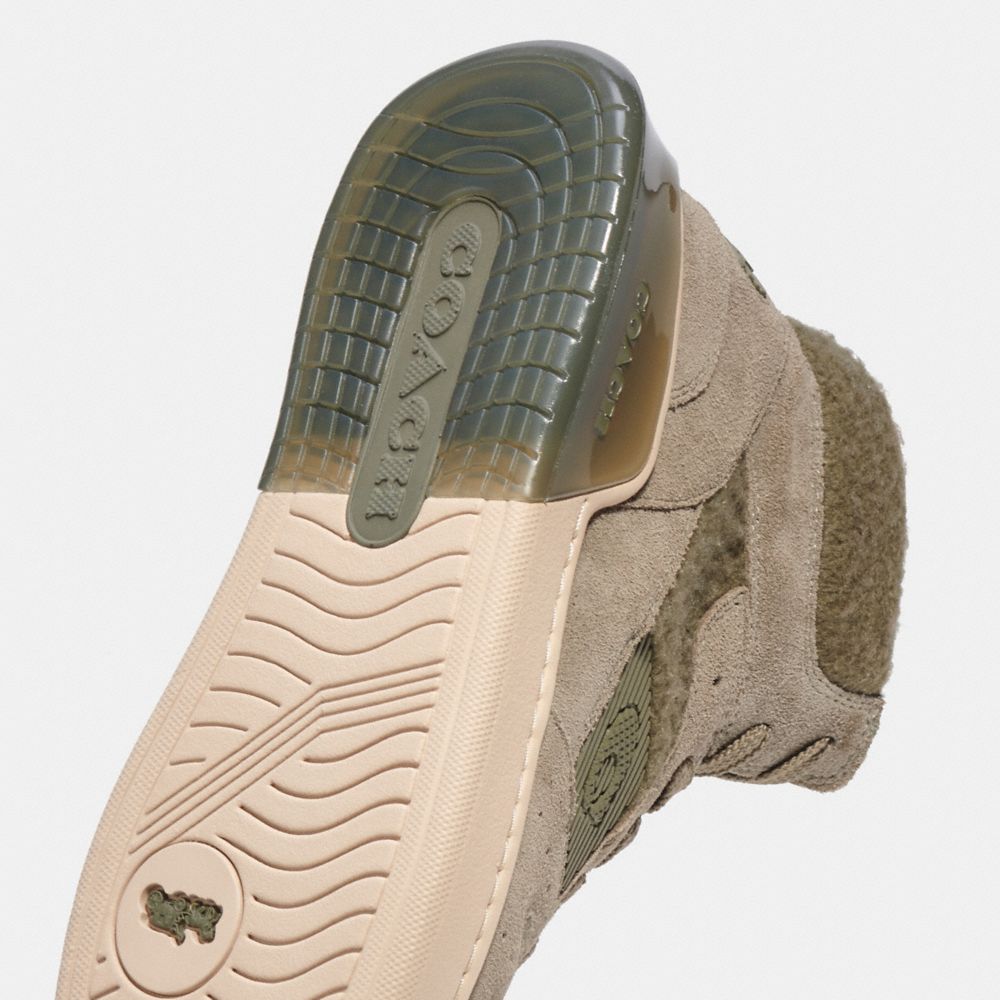 COACH®,BASKETS CITYSOLE HIGH TOP,Suède,Vert armée,Closer View