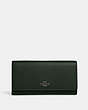 COACH®,SLIM TRIFOLD WALLET,Gold/Amazon Green,Front View