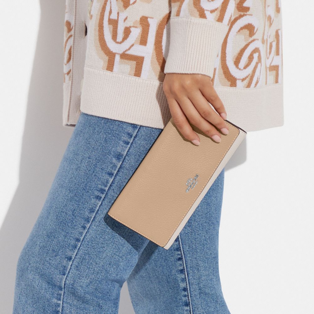 Slim Trifold Wallet In Colorblock