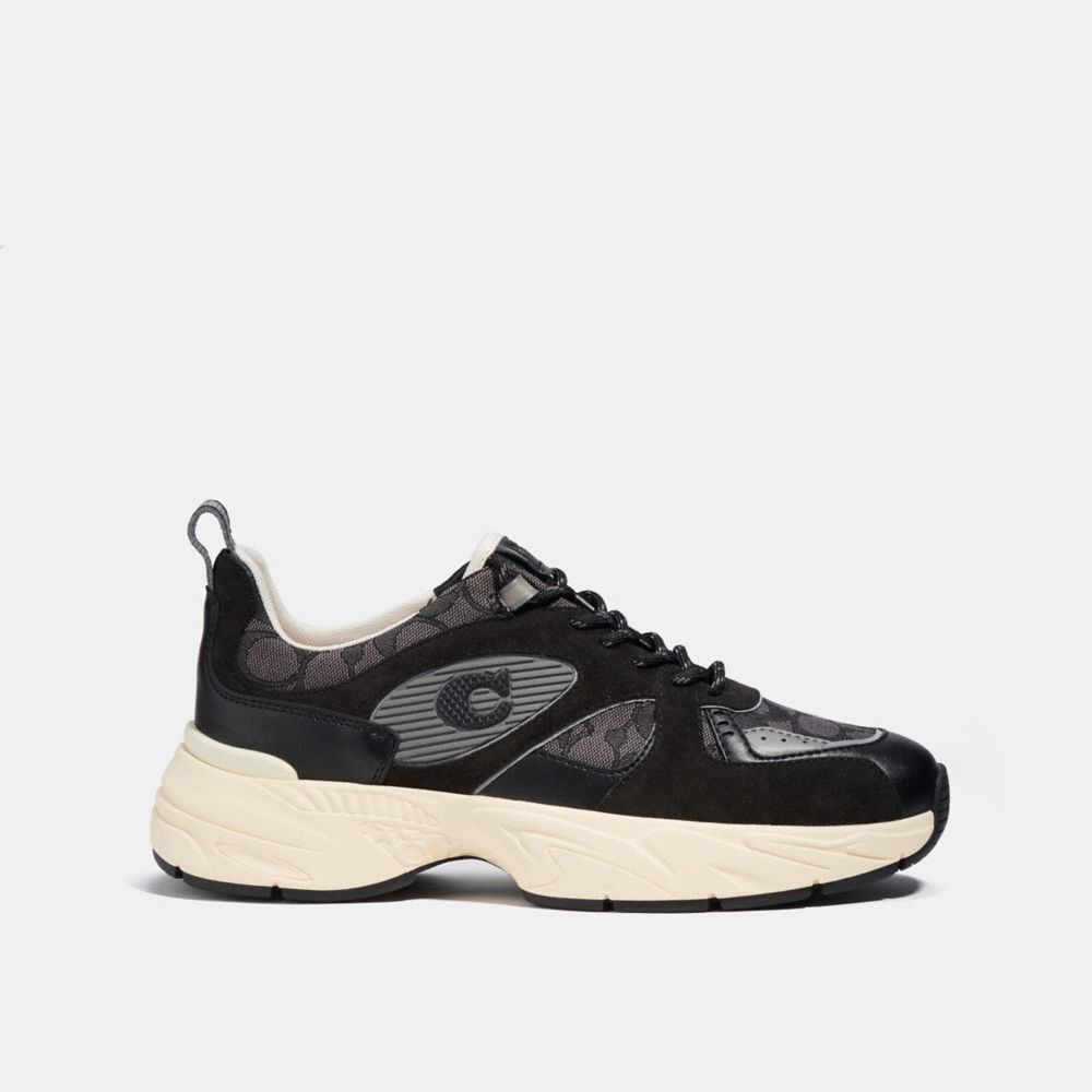 Coach leather signature store jogger sneakers