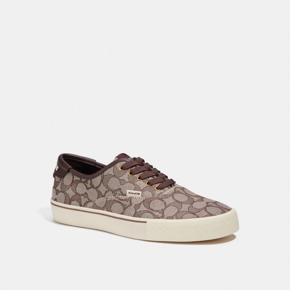 Coach Scarpa Da Ginnastica Skate Con Lacci In Jacquard Signature