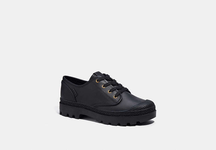 COACH®,TROOPER LOW TOP BOOT,Leather,Black,Front View