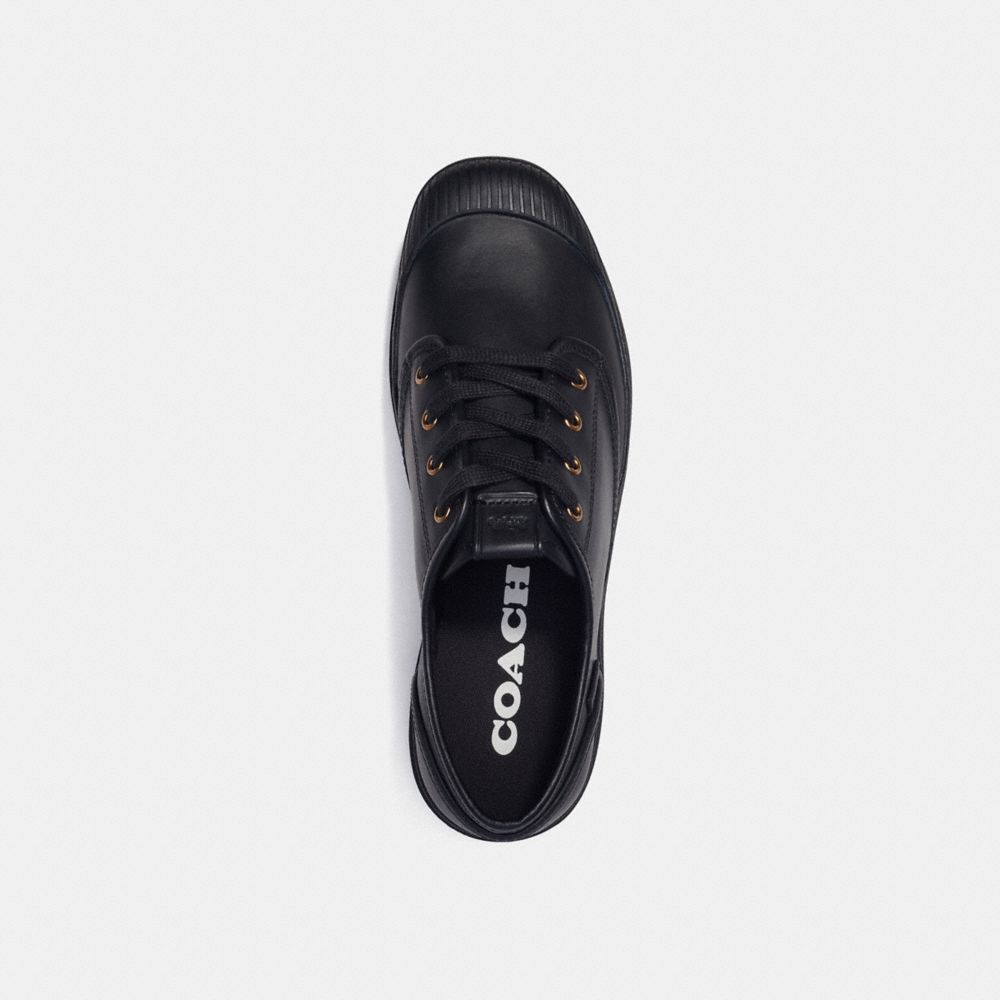 COACH®,TROOPER LOW TOP BOOT,Black,Inside View,Top View