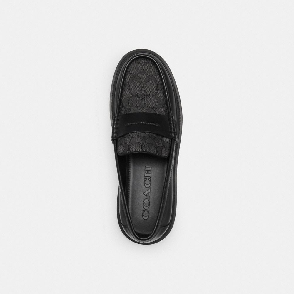 Loafer With Signature Jacquard And Signature Coin