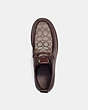 COACH®,CHUKKA BOOT IN SIGNATURE JACQUARD,Leather,Maple,Inside View,Top View