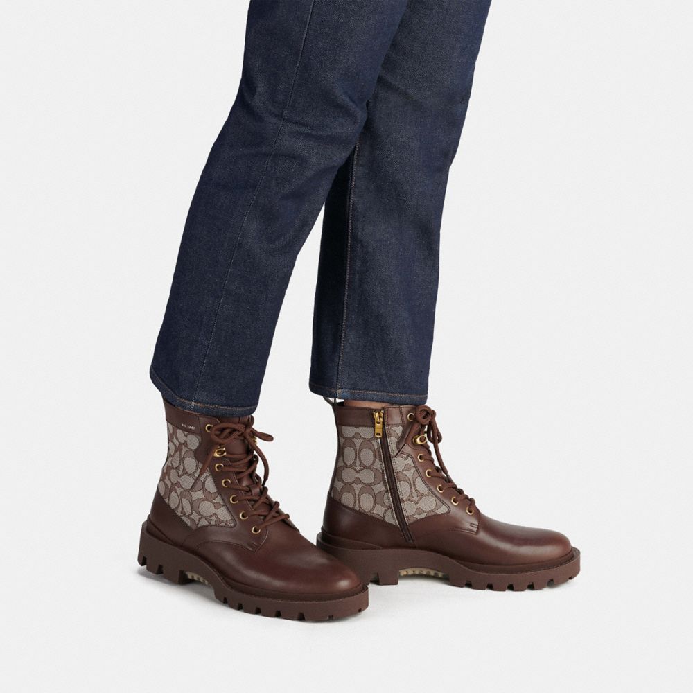 Citysole Lace Up Boot In Signature Jacquard