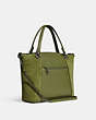 COACH®,KACEY SATCHEL,Large,Black Antique Nickel/Olive Green,Angle View