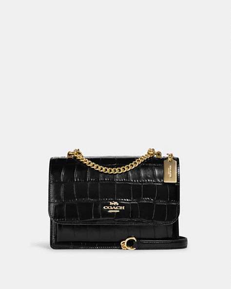 COACH®,KLARE CROSSBODY BAG,Leather,Gold/Black,Front View