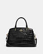 COACH®,LILLIE CARRYALL,Large,Gold/Black,Front View