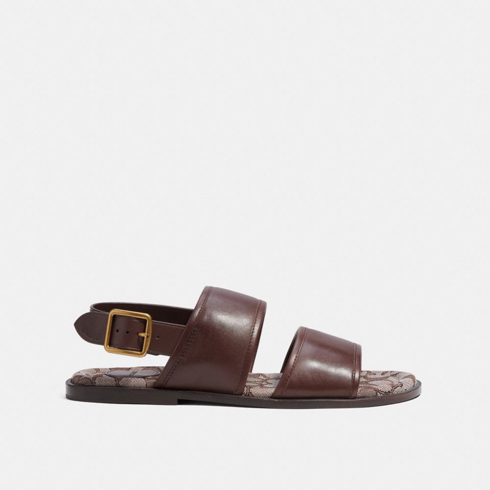 Vintage Louis Vuitton Brown Rubber Sole Logo Strap Sandals 7.5/38