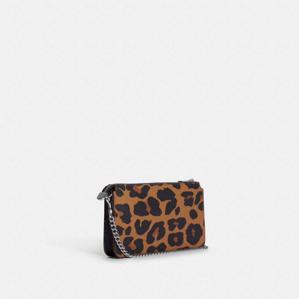 COACH®  Poppy Crossbody With Card Case With Leopard Print And Signature  Canvas