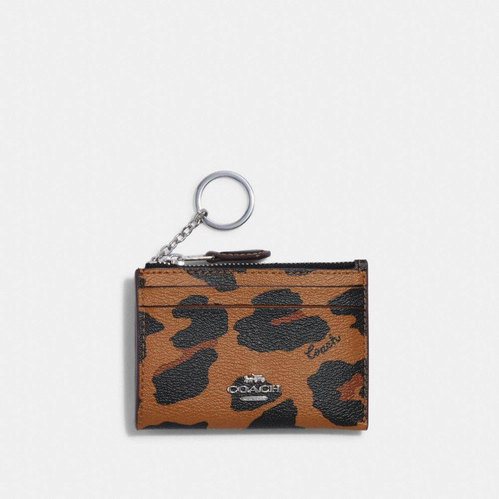 Mini Skinny Id Case With Leopard Print