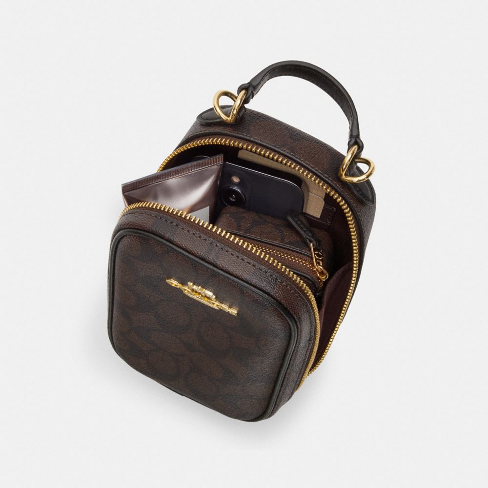 COACH®,Eva Phone Crossbody In Signature Canvas,,Inside View, Top View