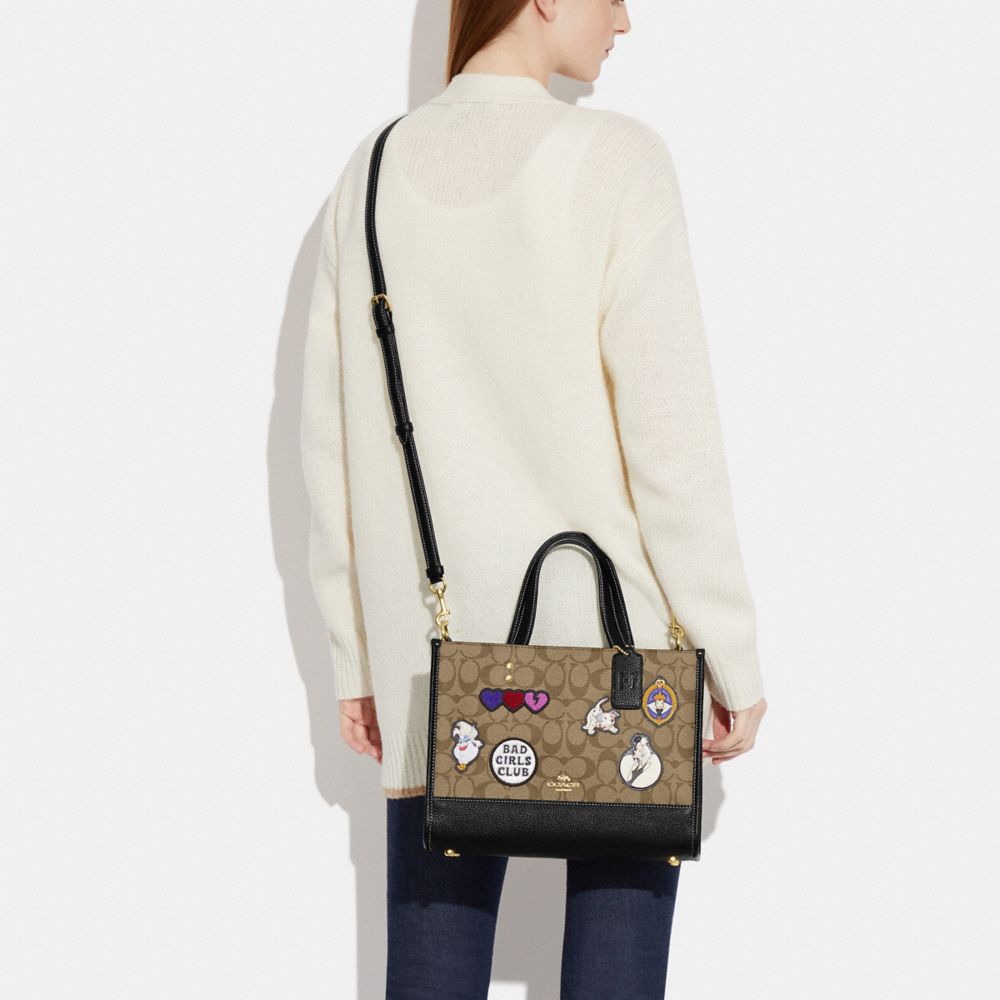 Disney X Coach Dempsey Carryall Bag In Signature Canvas With Patches