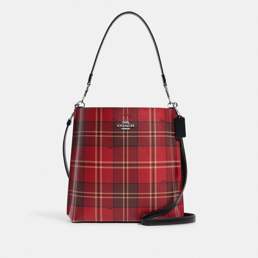 Mollie Bucket Bag With Tartan Plaid Print