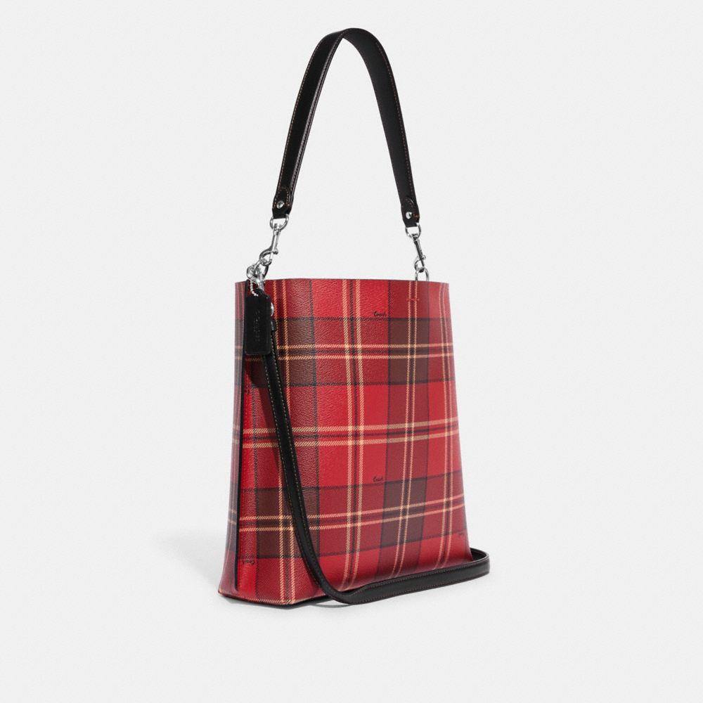 Mollie Bucket Bag With Tartan Plaid Print