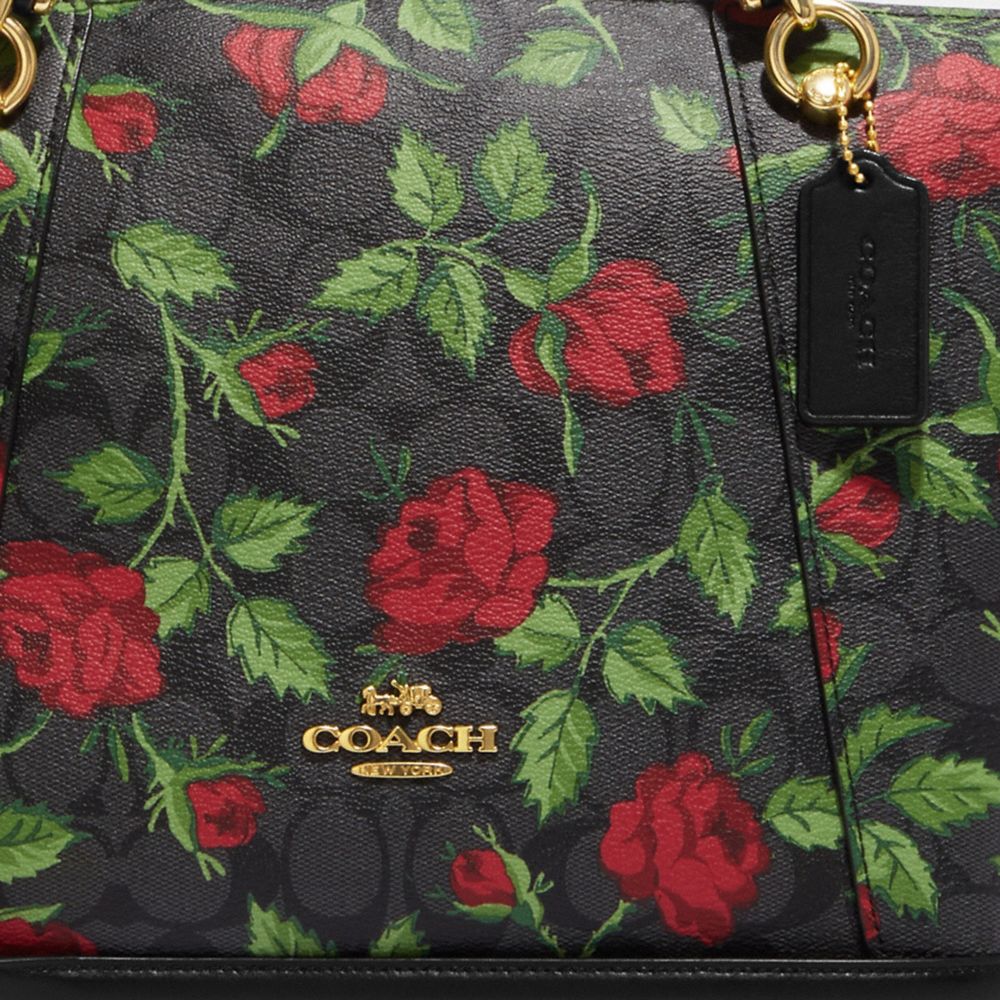 Coach discount purse roses