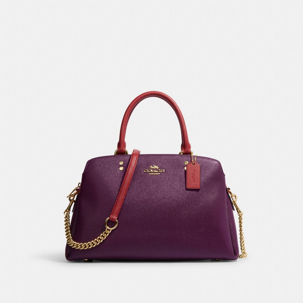 Coach Mini Lillie Carryall Washed Mauve Leather Bag