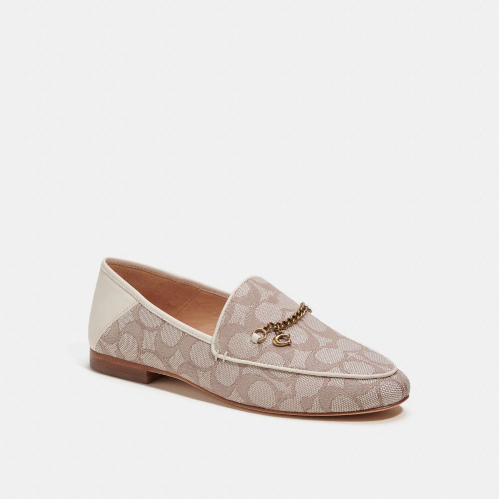 COACH®,Hanna Loafer In Signature Jacquard,,Front View