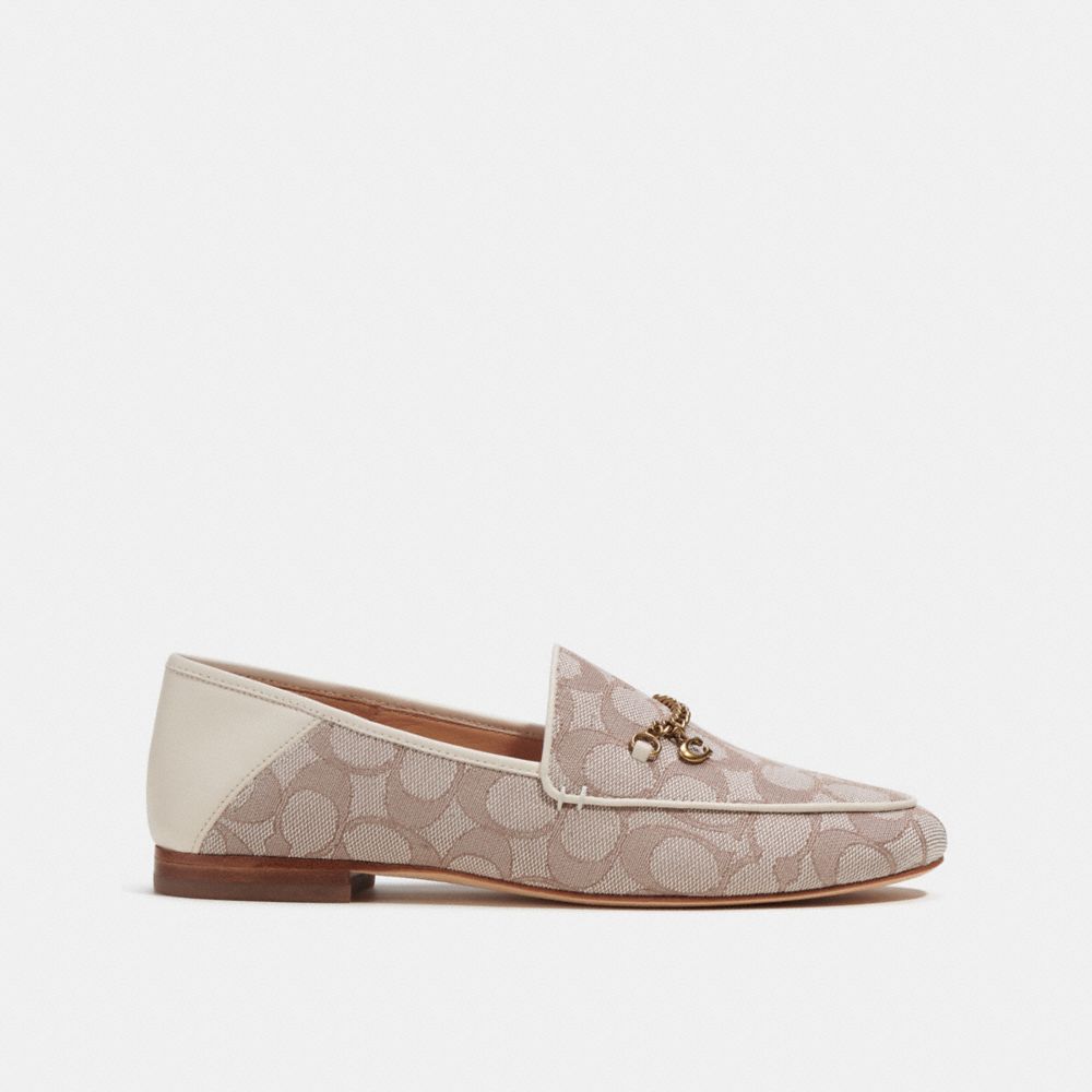 COACH®,Hanna Loafer In Signature Jacquard,,Angle View