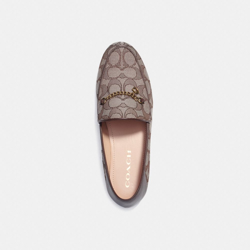 COACH®,HANNA LOAFER IN SIGNATURE JACQUARD,Oak/Maple,Inside View,Top View
