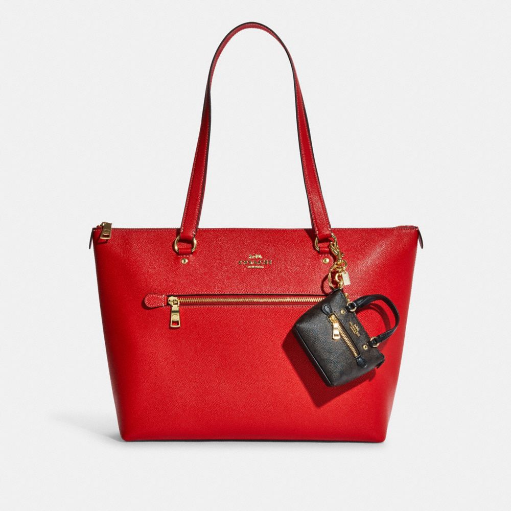 Mini Rowan Satchel Bag Charm In Signature Canvas, COACH OUTLET