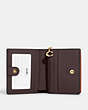 COACH®,SNAP WALLET,Refined Pebble Leather,Mini,Gold/Mango,Inside View,Top View