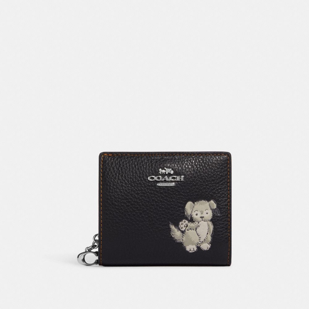 Coach Boxed Minnie Mouse ID Leather Case Black