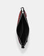 COACH®,ROWAN FILE BAG WITH TARTAN PLAID PRINT,Medium,Silver/Red/Black Multi,Inside View,Top View
