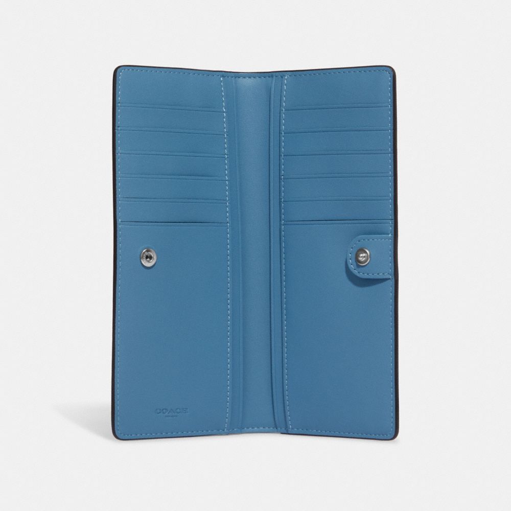 Slim Wallet In Signature Canvas With Happy Dog Print