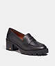 COACH®,COLLEEN LOAFER,Leather,Black,Front View