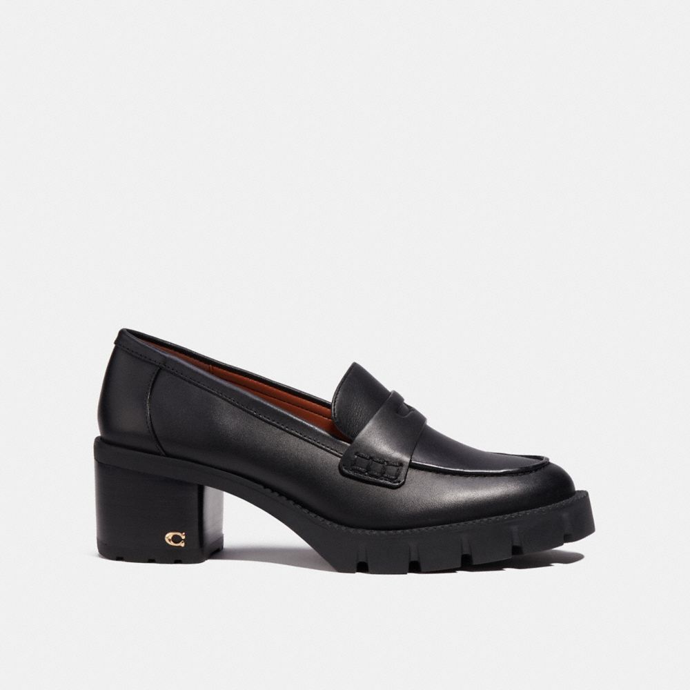 COACH®,COLLEEN LOAFER,Black,Angle View
