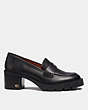 COACH®,COLLEEN LOAFER,Leather,Black,Angle View