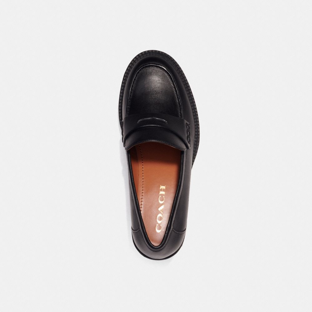 COACH®,COLLEEN LOAFER,Black,Inside View,Top View