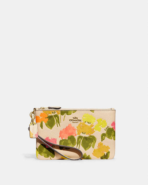 COACH® | Small Wristlet With Floral Print