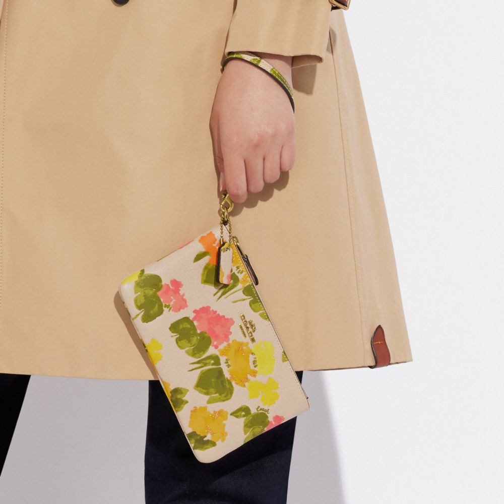 Small Wristlet With Floral Print