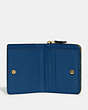COACH®,BILLFOLD WALLET WITH RIVETS,Glovetanned Leather,Brass/Blue,Inside View,Top View