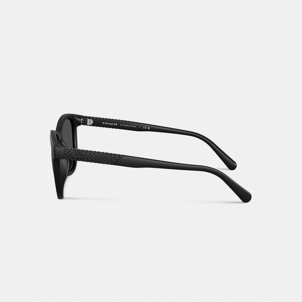 Coach Textured Square Sunglasses In Black