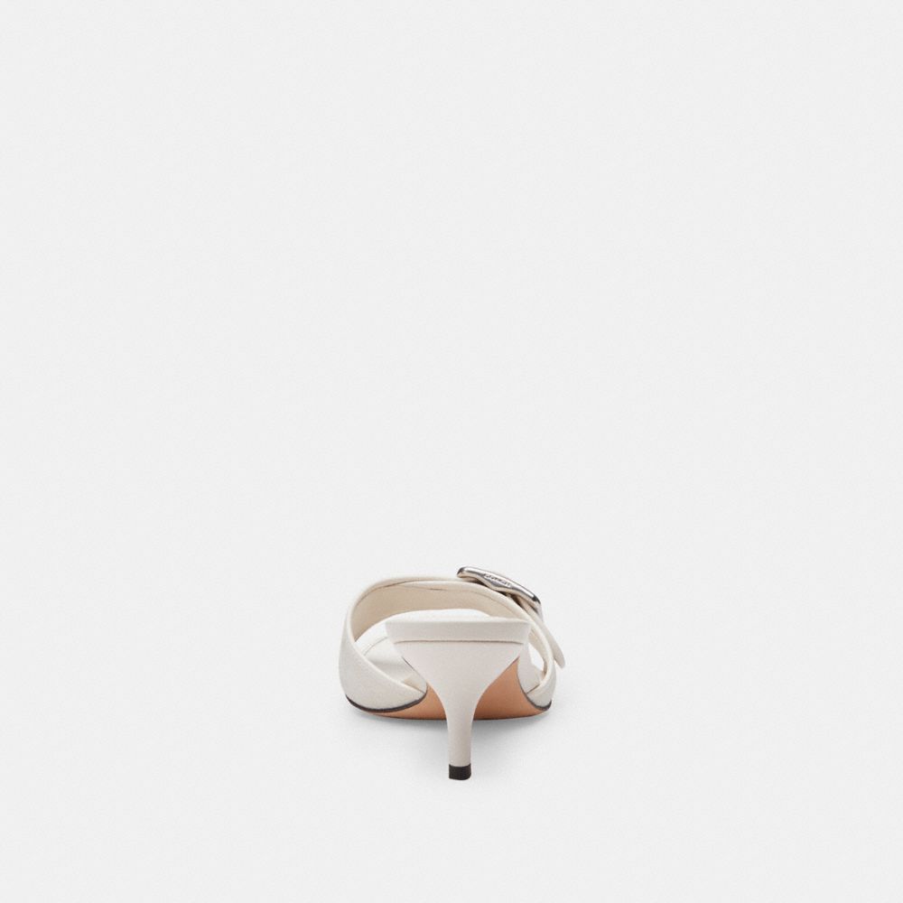 Coach Margot Sandal In Signature Jacquard In White