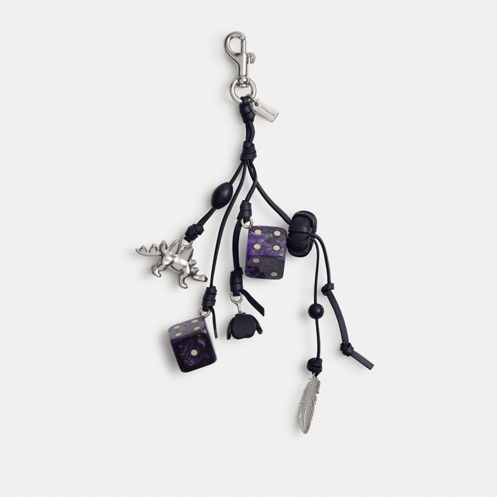 COACH®,Cluster Dice Bag Charm,,Front View