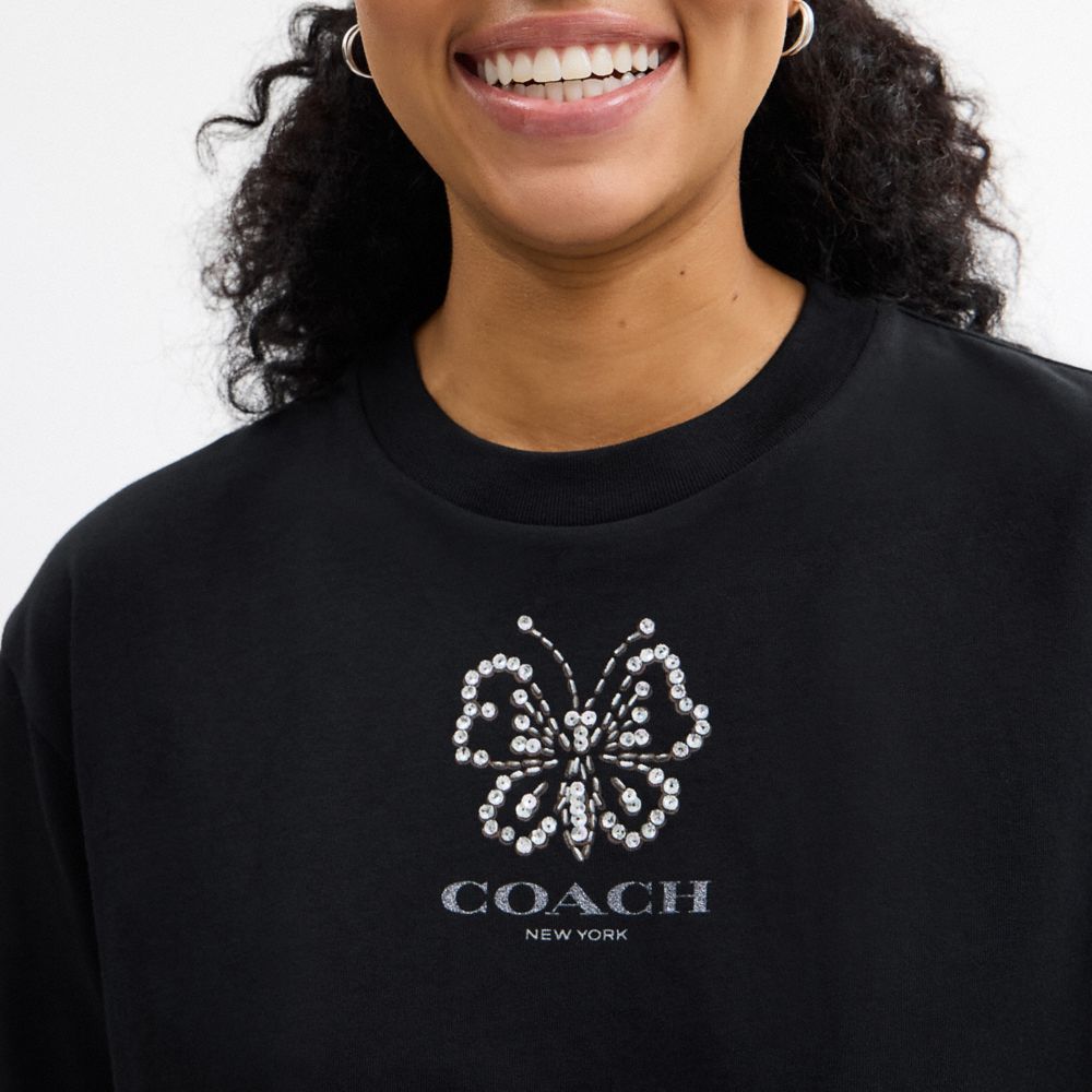 バタフライ クロップド Tシャツ 2