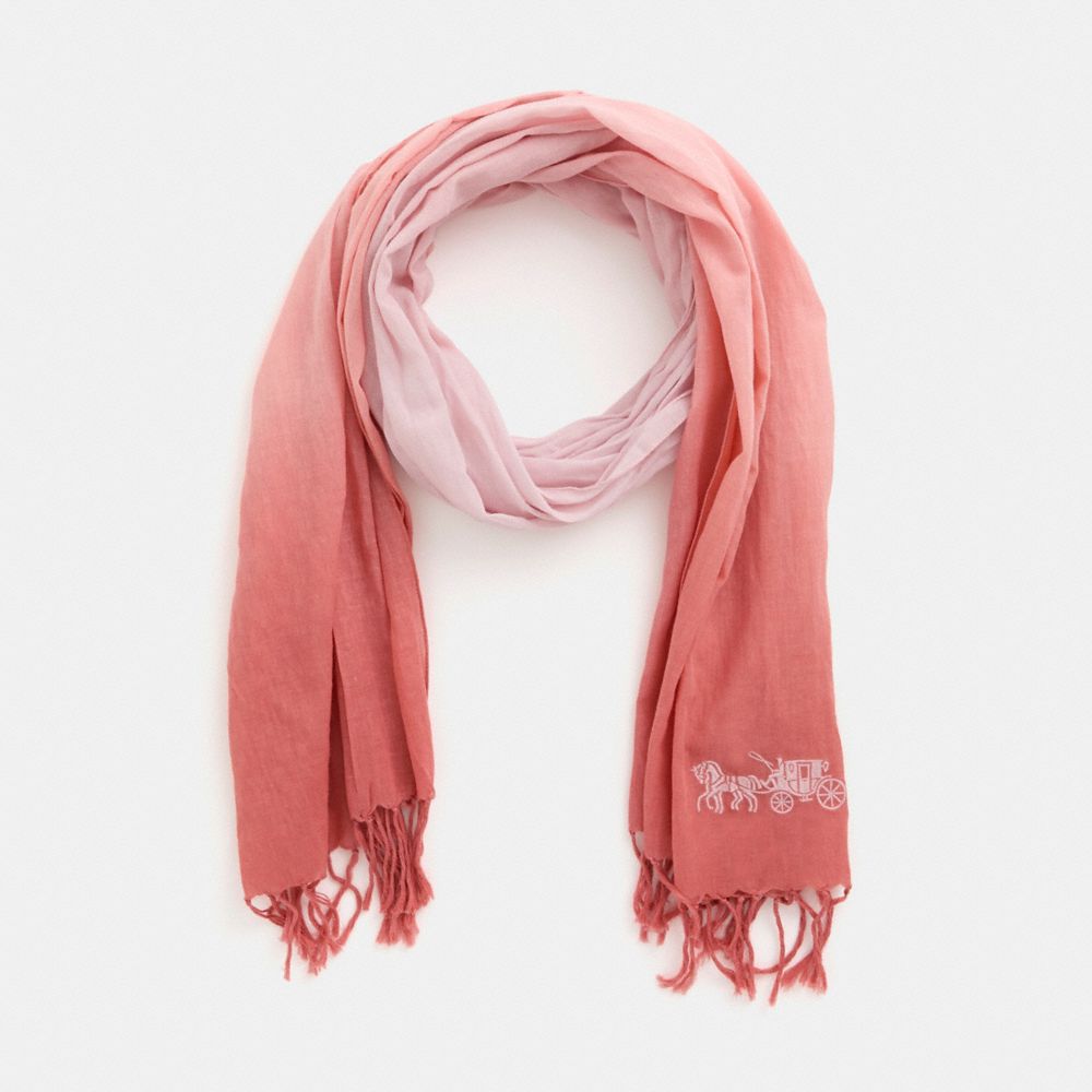 COACH®,Restored Dip Dye Linen Oblong Scarf,,Front View