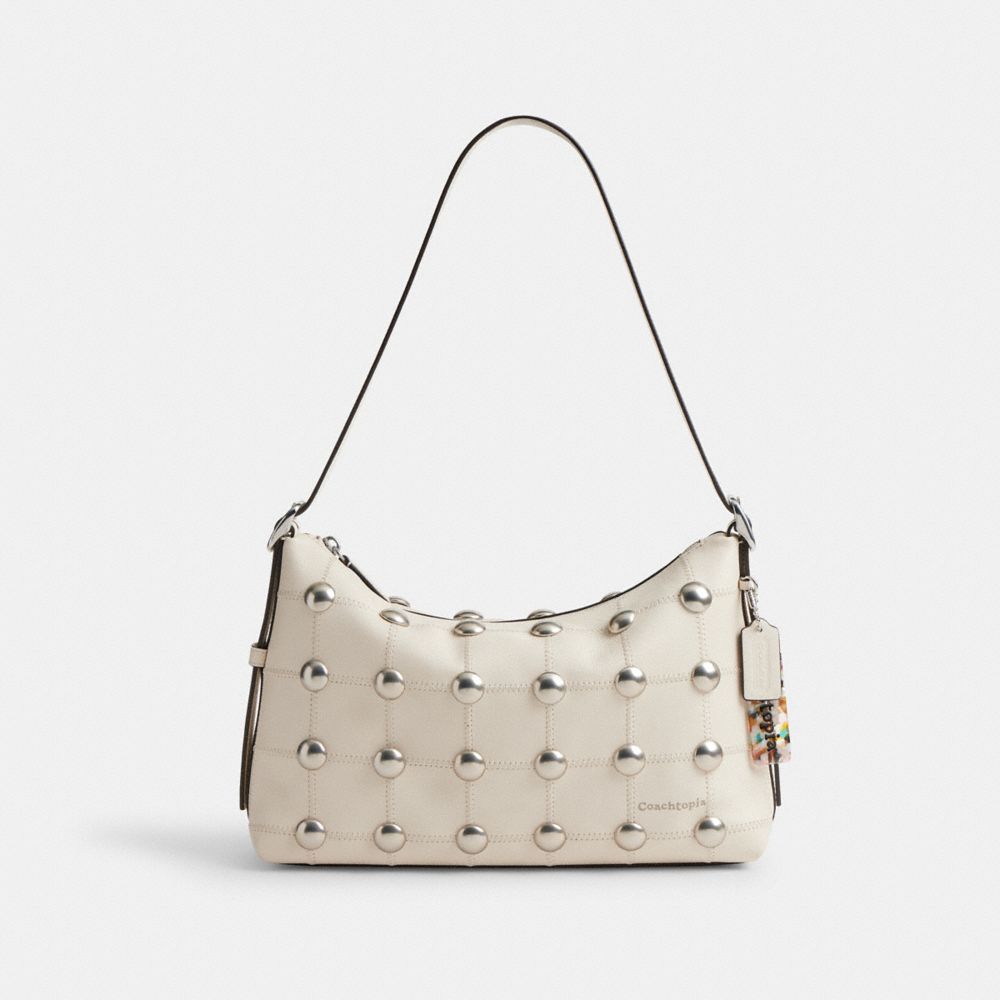 COACH®,Alter/Ego Shoulder Bag In Checkerboard Upcrafted Leather With Rivets,,Front View