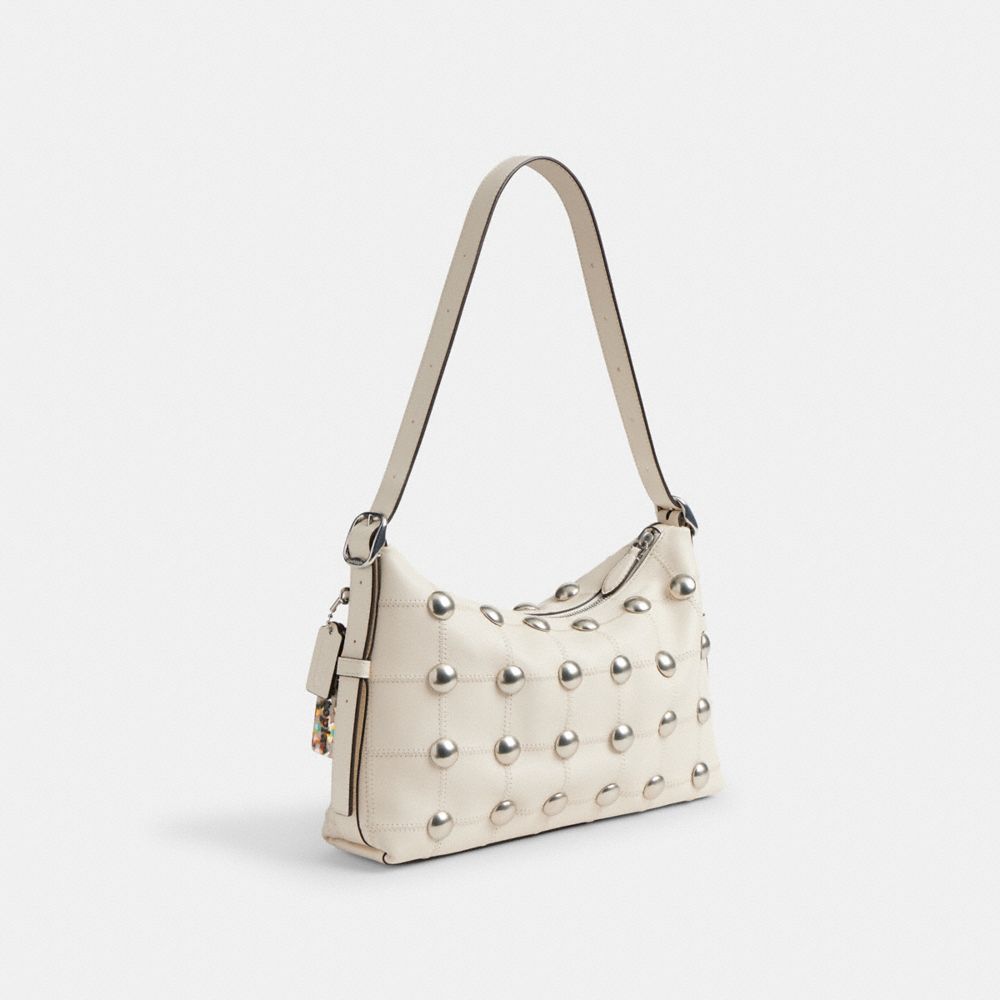 COACH®,Alter/Ego Shoulder Bag In Checkerboard Upcrafted Leather With Rivets,,Angle View