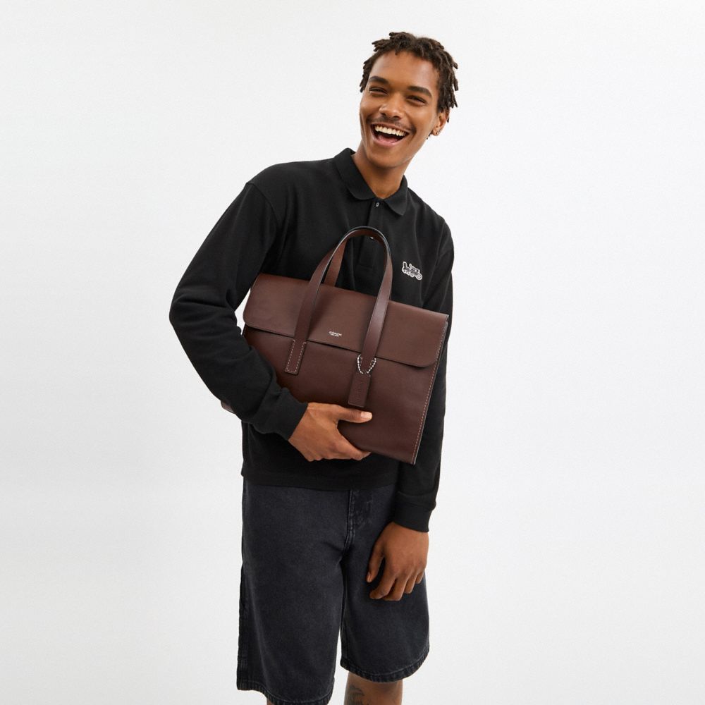 Coach Flatiron Portfolio In Brown