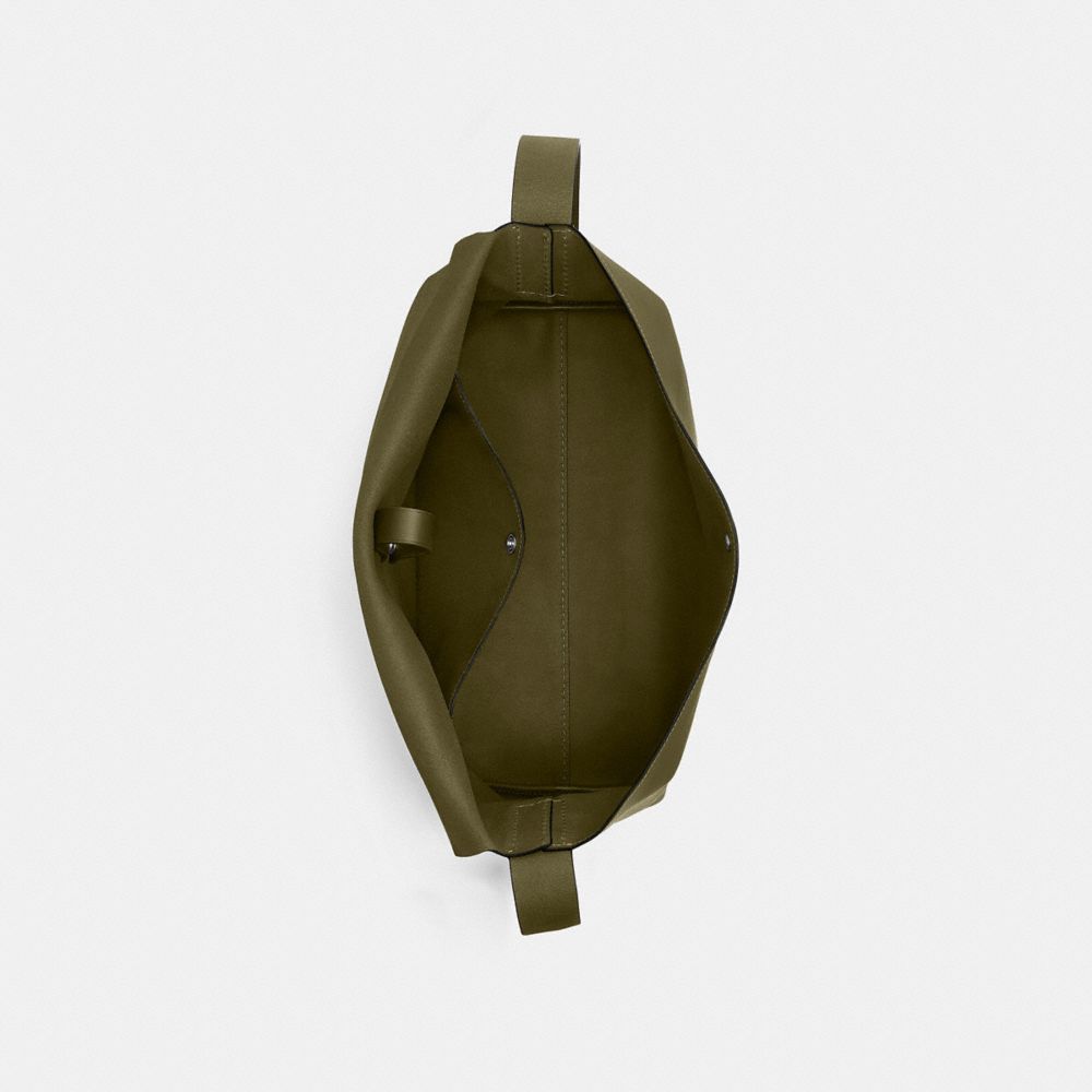 COACH®,SAC MESSENGER LUDLOW,Cuir grainé naturel,Olive,Inside View,Top View