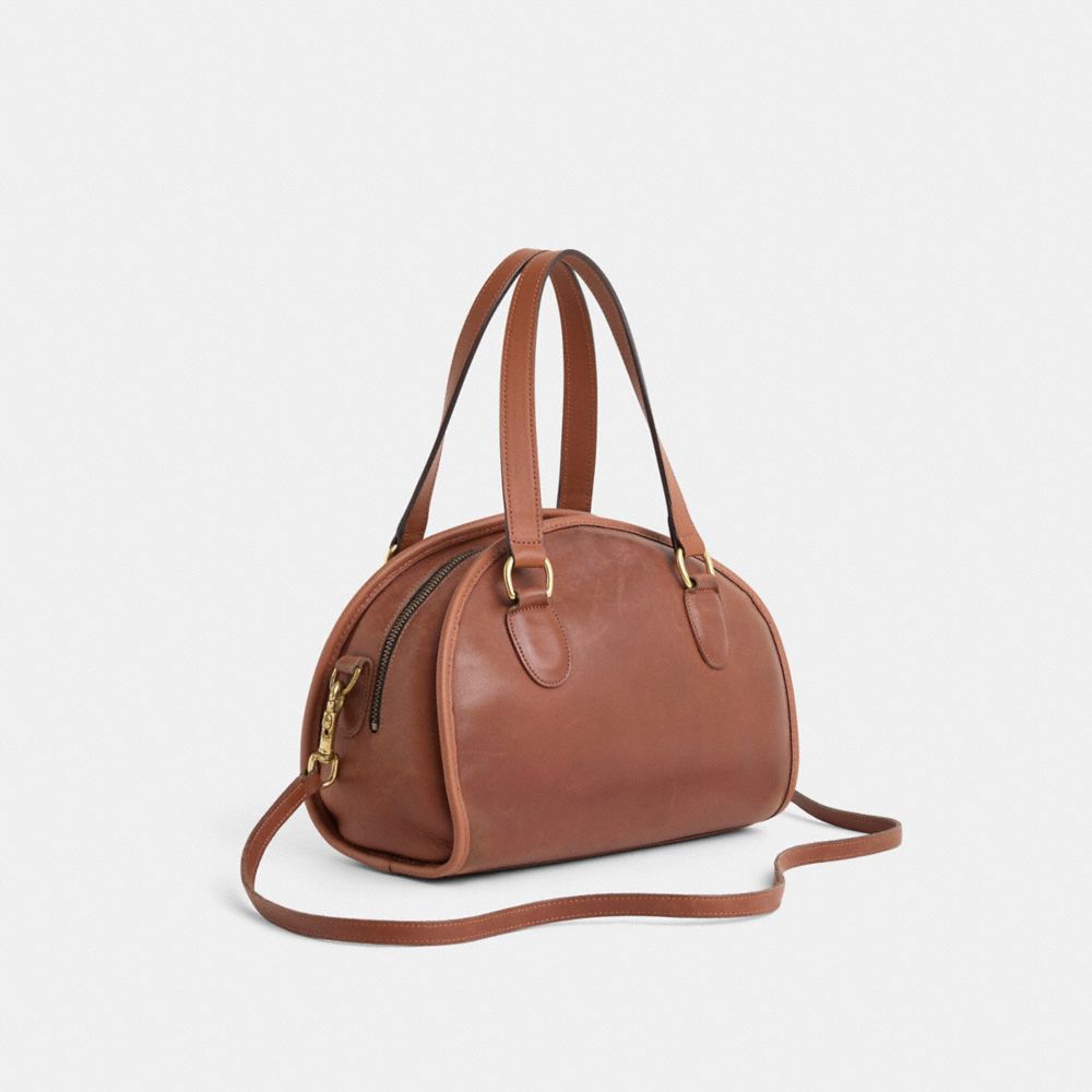 COACH®,Vintage Classic Chadwick Satchel,Brown,Angle View