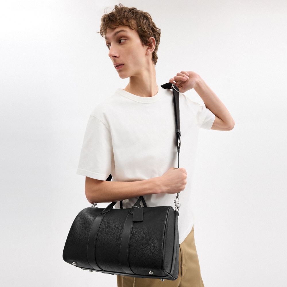 COACH®,SAC COMPASS 35,Cuir galet,Noir,Detail View