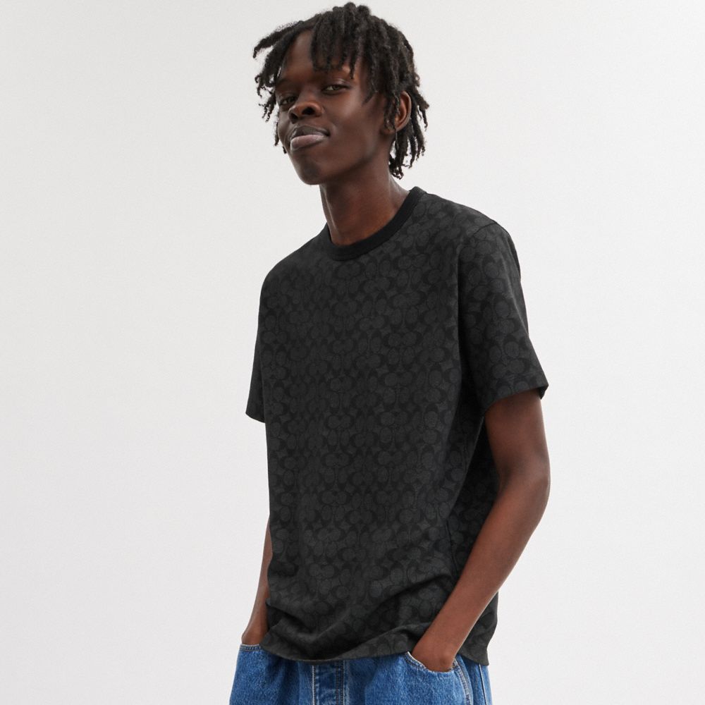 Мужские футболки Coach Signature T-Shirt In Organic Cotton — фото 2